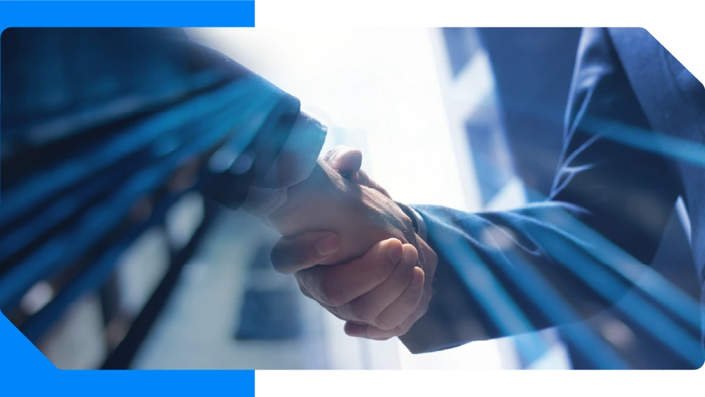 Partners shaking hands